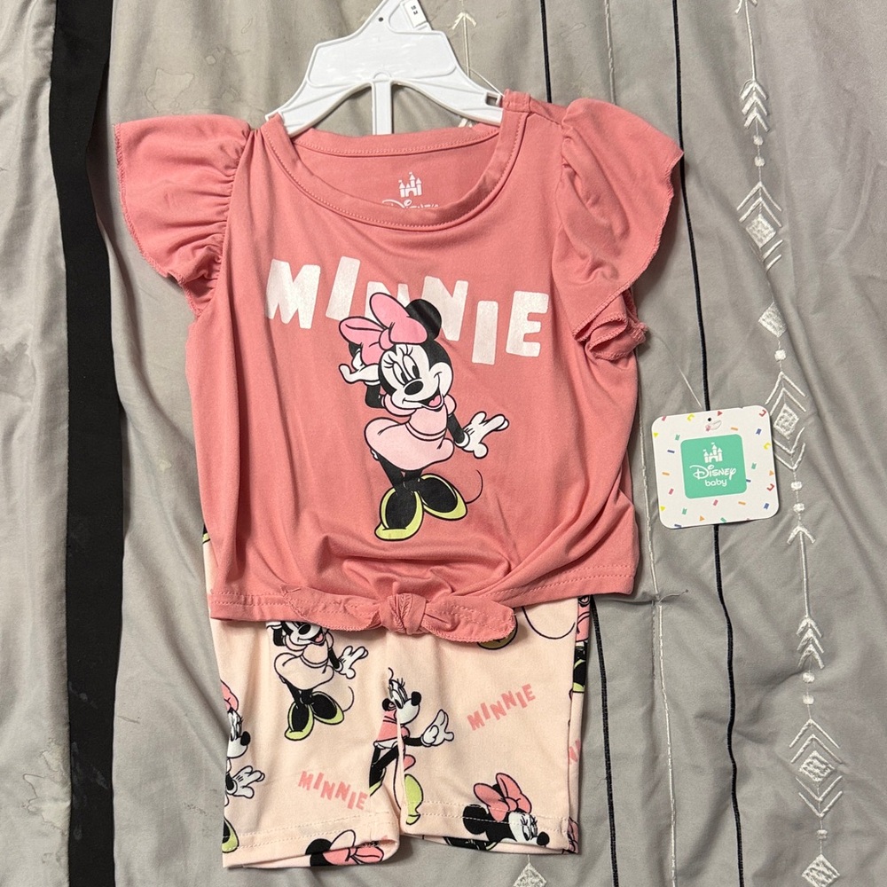 Disney Minnie Mouse Pink Short Sleeve Set